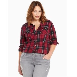 EUC Torrid Plaid FLANNEL SHIRT